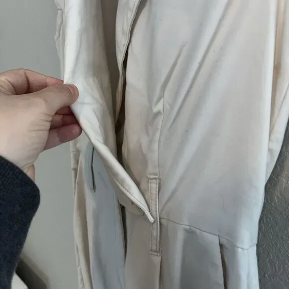 Anthropologie Eliza Utility Straight Leg Jumpsuit In Off White Size 0 - Picture 5 of 10